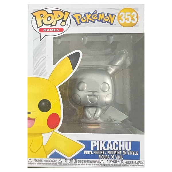 Funko POP #353 Pokemon Pikachu Silver Metallic Figure